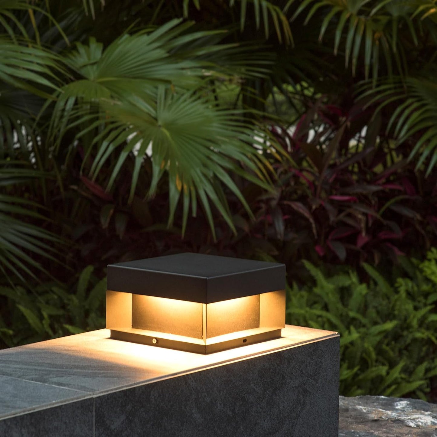 Balisa Solar LED Sobremur 20x20cm CCT Seleccionable IP65 Alumini Sense Fils