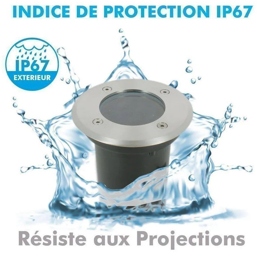 Focus Empotrable Sòl Inox GU10 IP67 - Lluminària Exterior per a Jardí