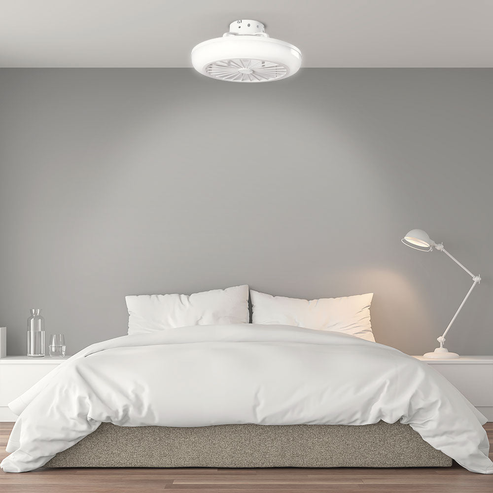 Ventilador circular techo/pared "ECO" blanco