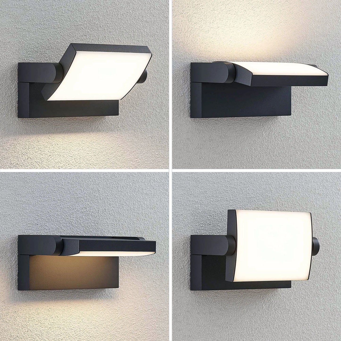 Aplique Exterior Basculante LED 13W Negro - Orientable IP54 3000K