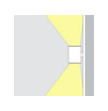 Aplique lineal interior doble luz