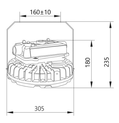 Campana ATEX para uso en zonas con riesgo de explosión, en atmósferas de gas y polvo combustible.