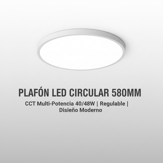 Banner Cuadrado Plafón LED Circular 580mm