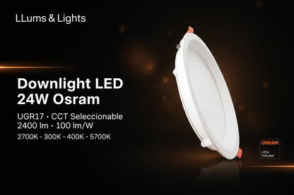 Banner Downlight LED 24W Osram UGR17 CCT | LLums & Lights
