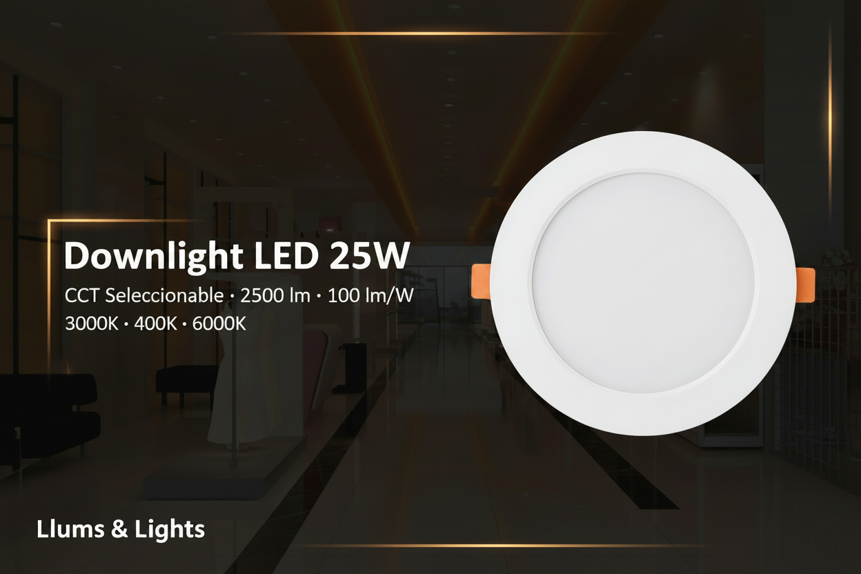 Banner Downlight LED 25W CCT 3000K·4000K·6000K | LLums & Lights