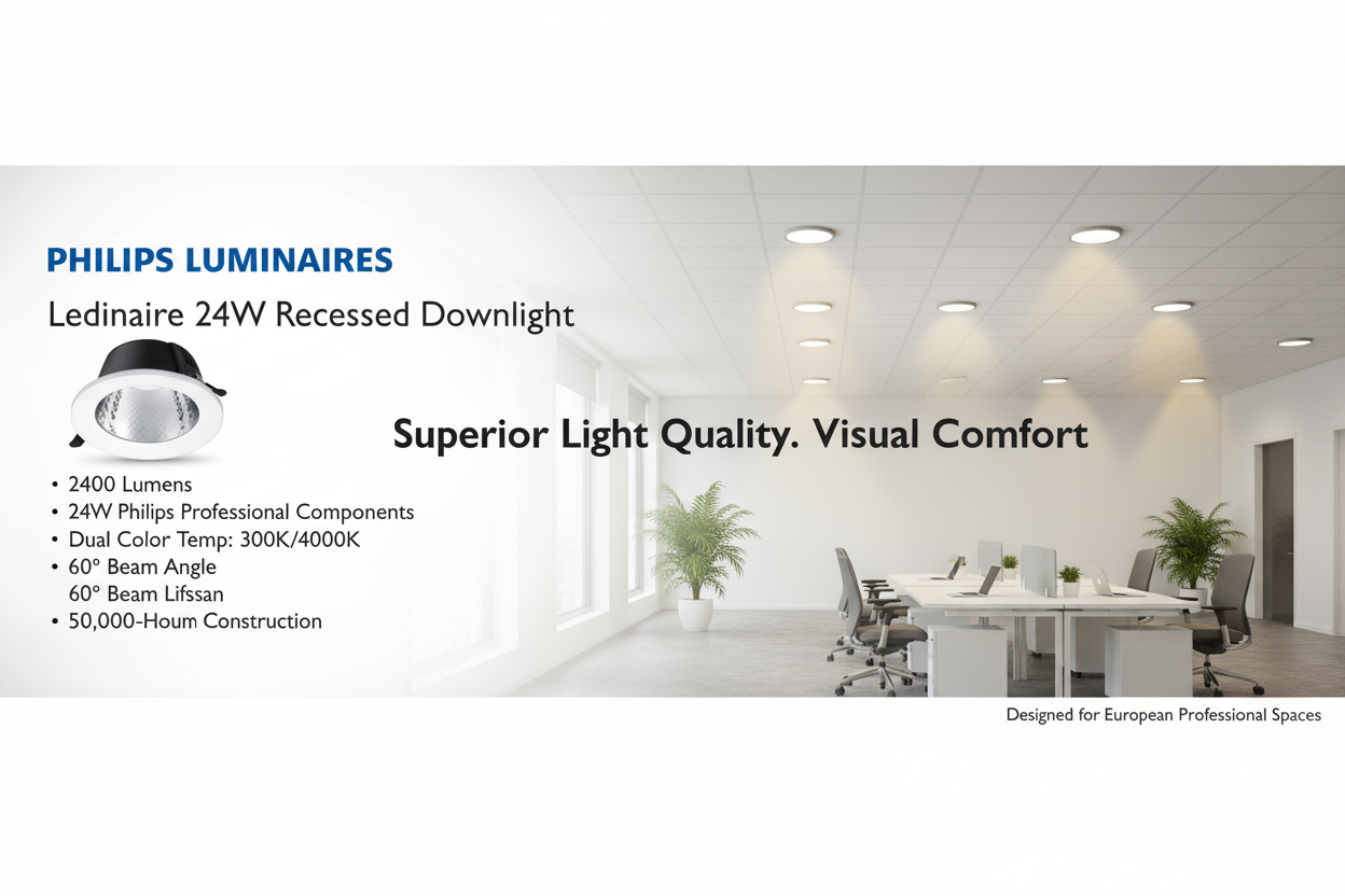 Banner Downlight LED Philips 24W Professional