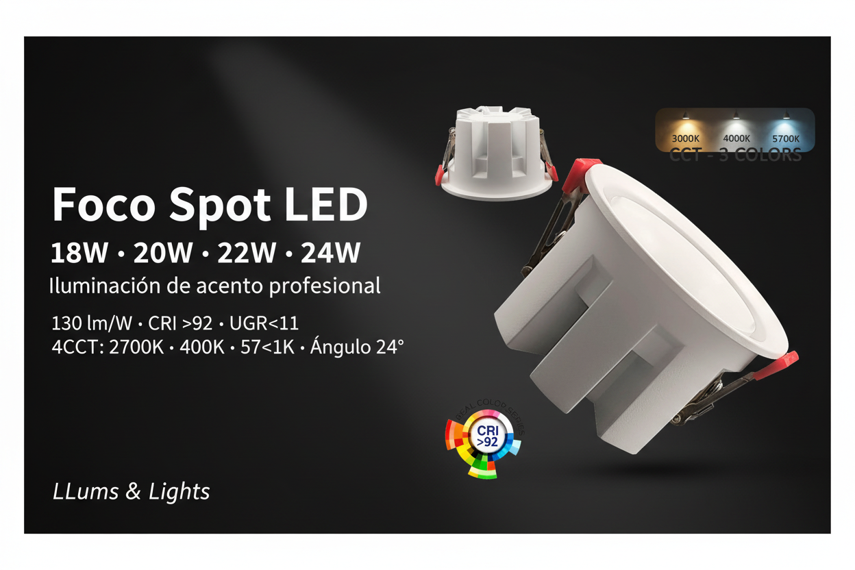 Banner Foco Spot LED 18W-24W