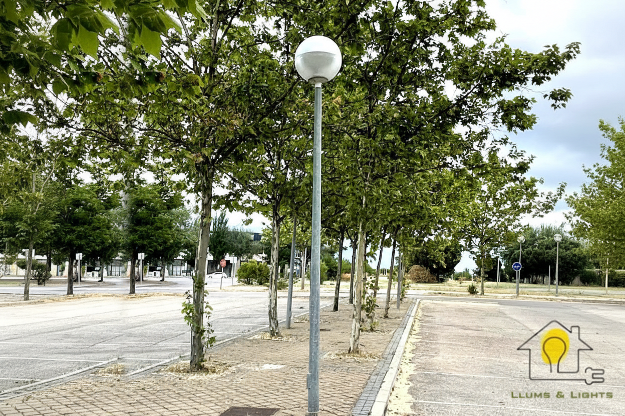 Banner LLUMS&LIGHTS - Farola con logo abajo derecha