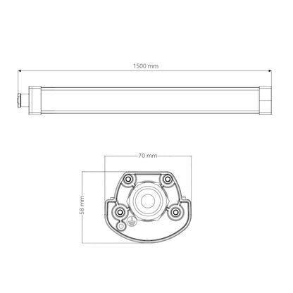 Pantalla estanca 150cm ATEX