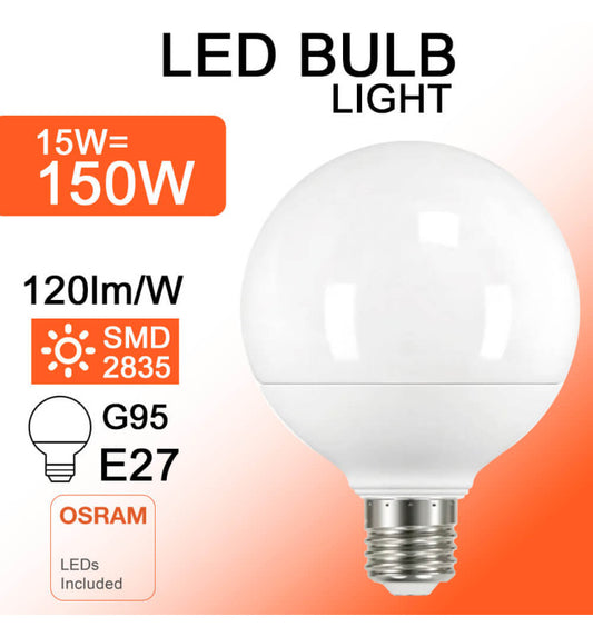 Bombilla globo G95 15w Osram (pack)
