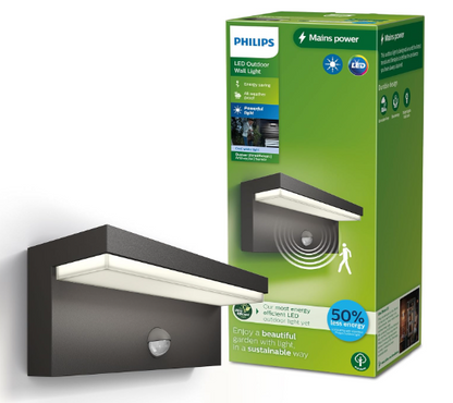 Aplique exterior con sensor Philips