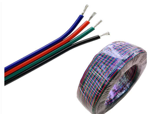 Cable plano multicolor RGB 100 mts