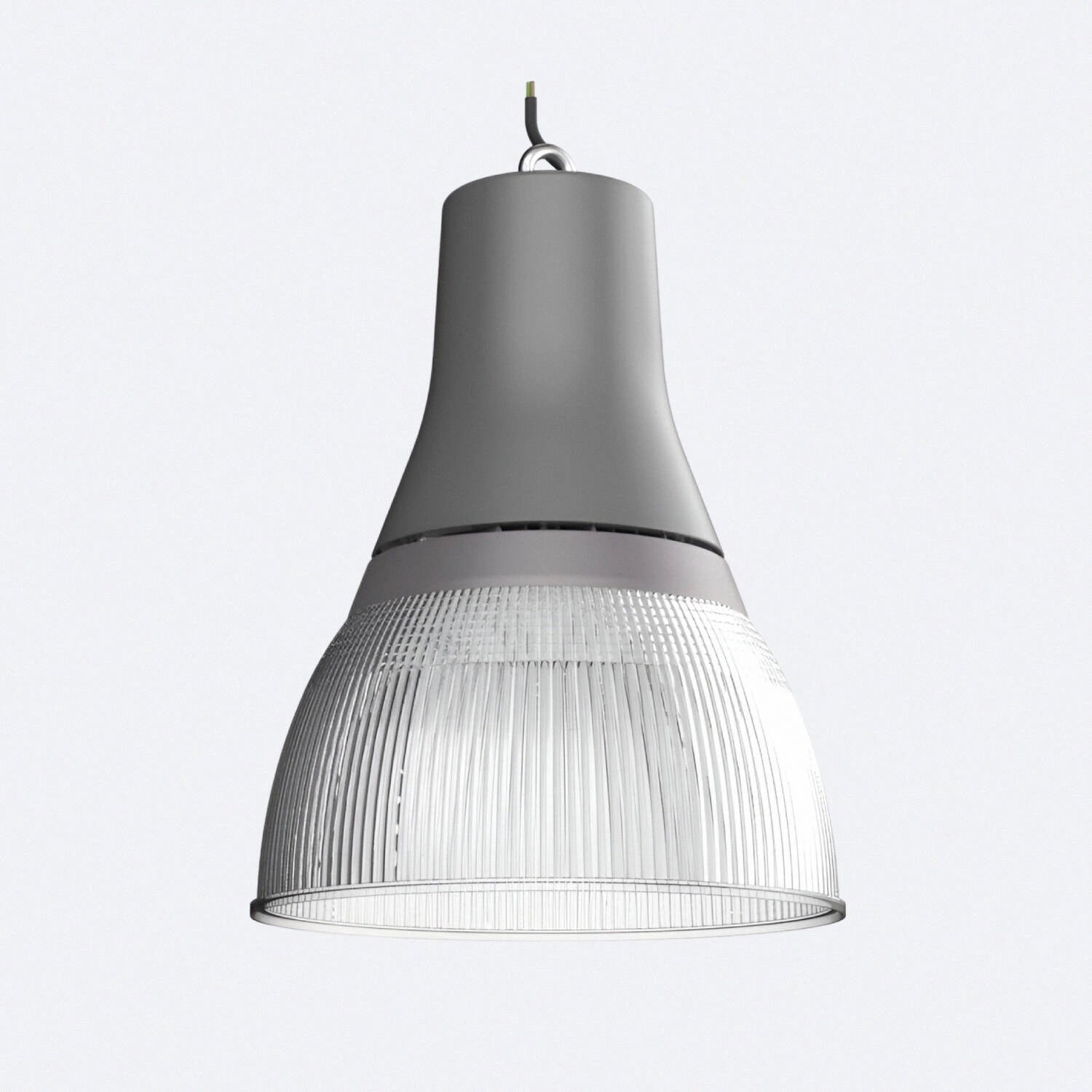 Campana LED Industrial decorativa con reflector de 90º de 25 a 80W, color  CCT Seleccionable. Incorpora  un reflector de policarbonato, logrando una estética que evoca las campanas led tradicionales con un gran confort visual y estético.