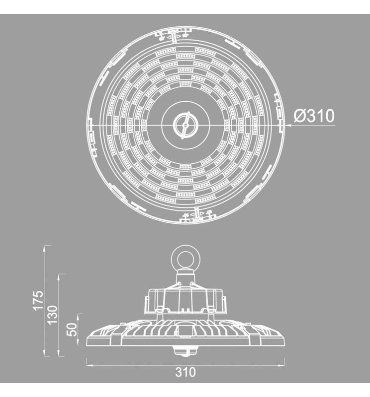 Esta campana Industrial representa una nueva generación de soluciones de iluminación profesional, diseñada para ofrecer máximo rendimiento, eficiencia y durabilidad.
Su avanzada tecnología, combinada con una construcción robusta y componentes de alta calidad, la convierten en la opción ideal para fábricas, almacenes, centros logísticos, naves de producción, etc. 
Potencia, color y ángulo de apertura ajustables para ofrecer todo tipo de necesidades de iluminación, garantizando una total eficiencia.