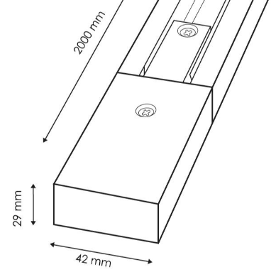 Carril focos monofásico