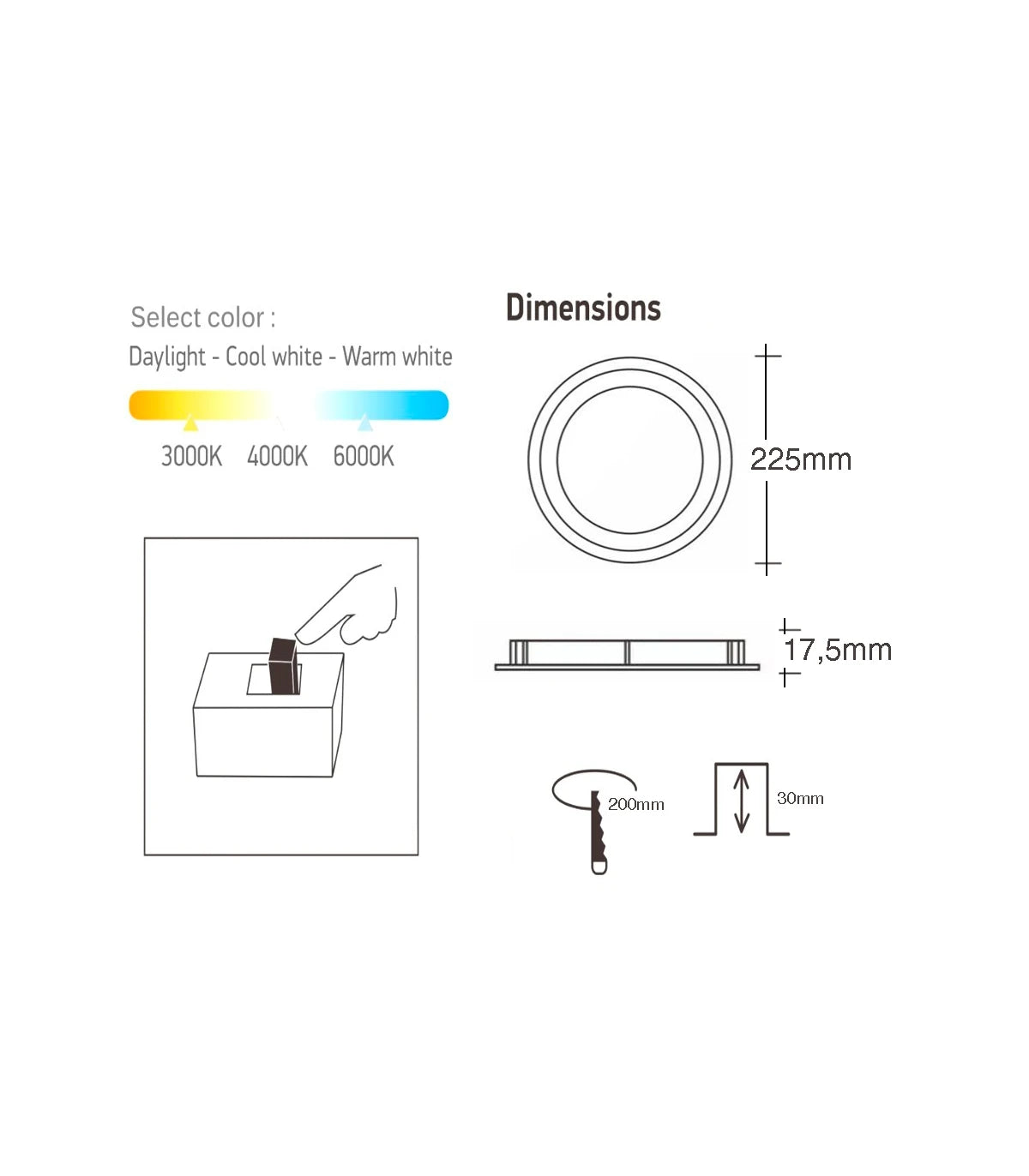 Downlight profesional 24w Osram