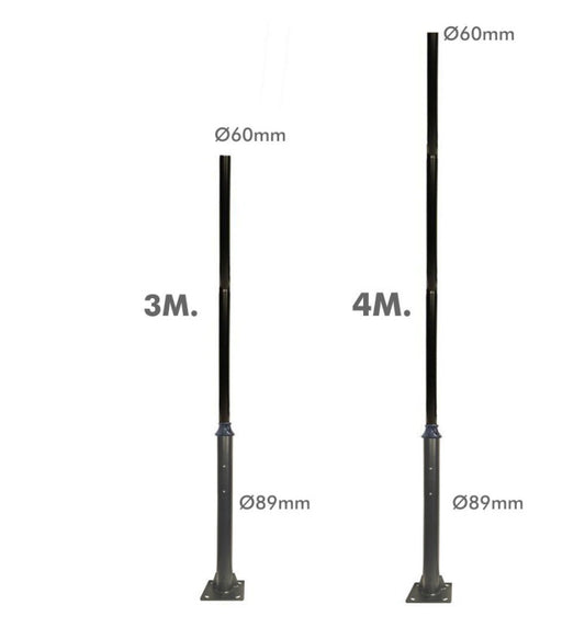 Columna 3/4 mts negra