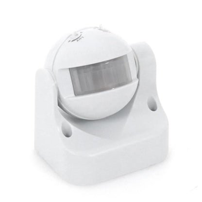 Detector de movimiento de superficie con alta sensibilidad. Utiliza los infrarrojos como fuente de activación cuando se entra en el campo de detección.Carga de potencia: Max.1200W (incandescente); 300W con  LED. Regulable en tiempo y luminosida, con detector crepuscular e incorpora un temportizador de mínimo 5 segundos hasta 7 minutos. Rango de detección 180º-360º . Distancia  6m.