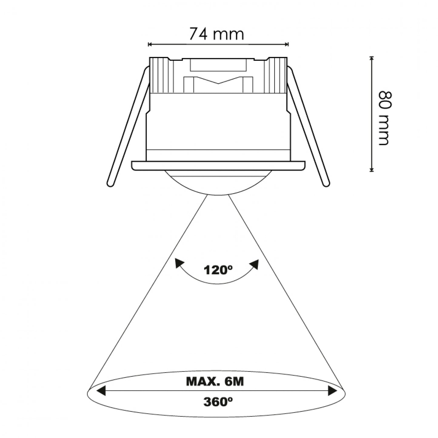 Detector empotrable