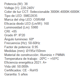 Downlight orientable redondo