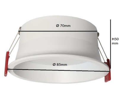 Downlight estanco profesional UGR17 8w mini