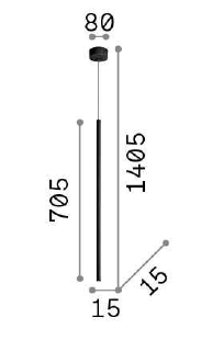 Colgante tubular mini