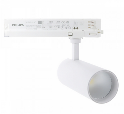 Foco led profesional para carril trifásico&nbsp;de 32w y 3520lm, con un ángulo de apertura de 36ºgrados. Dispone de driver de alta calidad Philips Xitanium. Fabricado en aluminio con acabado en blanco, el cual disipa perfectamente la temperatura, alcanzando un alto rendimiento de funcionamiento de 50.000 horas. Clase de Aislamiento Eléctrico II. Garantía de 5 años