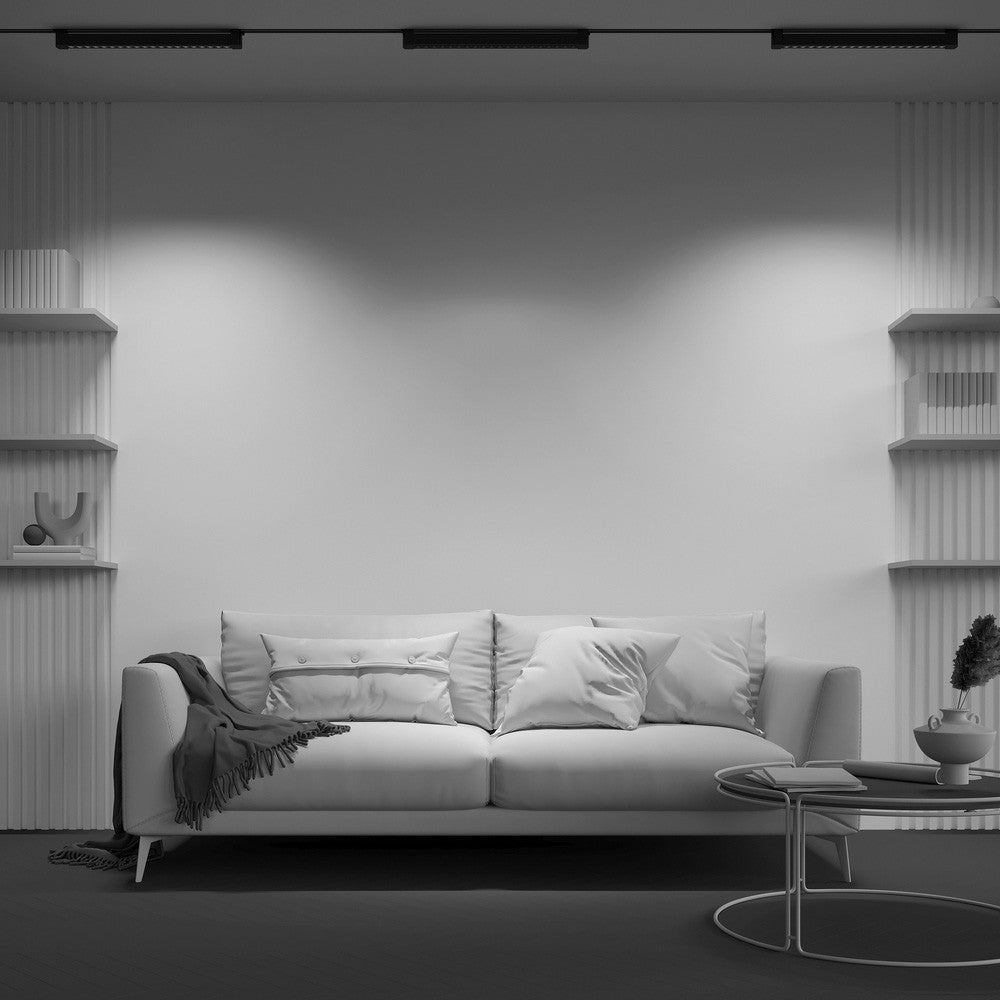 Foco LED para Carril monofasico de 24W con acabado en Negro y Aluminio. Chip de altas prestaciones Sanan. Instalaciones para carriles Monofásicos. El Foco de Carril Lineal posee un ángulo de apertura de 120º y 2000 Lúmenes.
Permite la orientación con ángulo de 80º  que lo hace perfecto para la iluminación en Tiendas, Comercios, Exposiciones …
