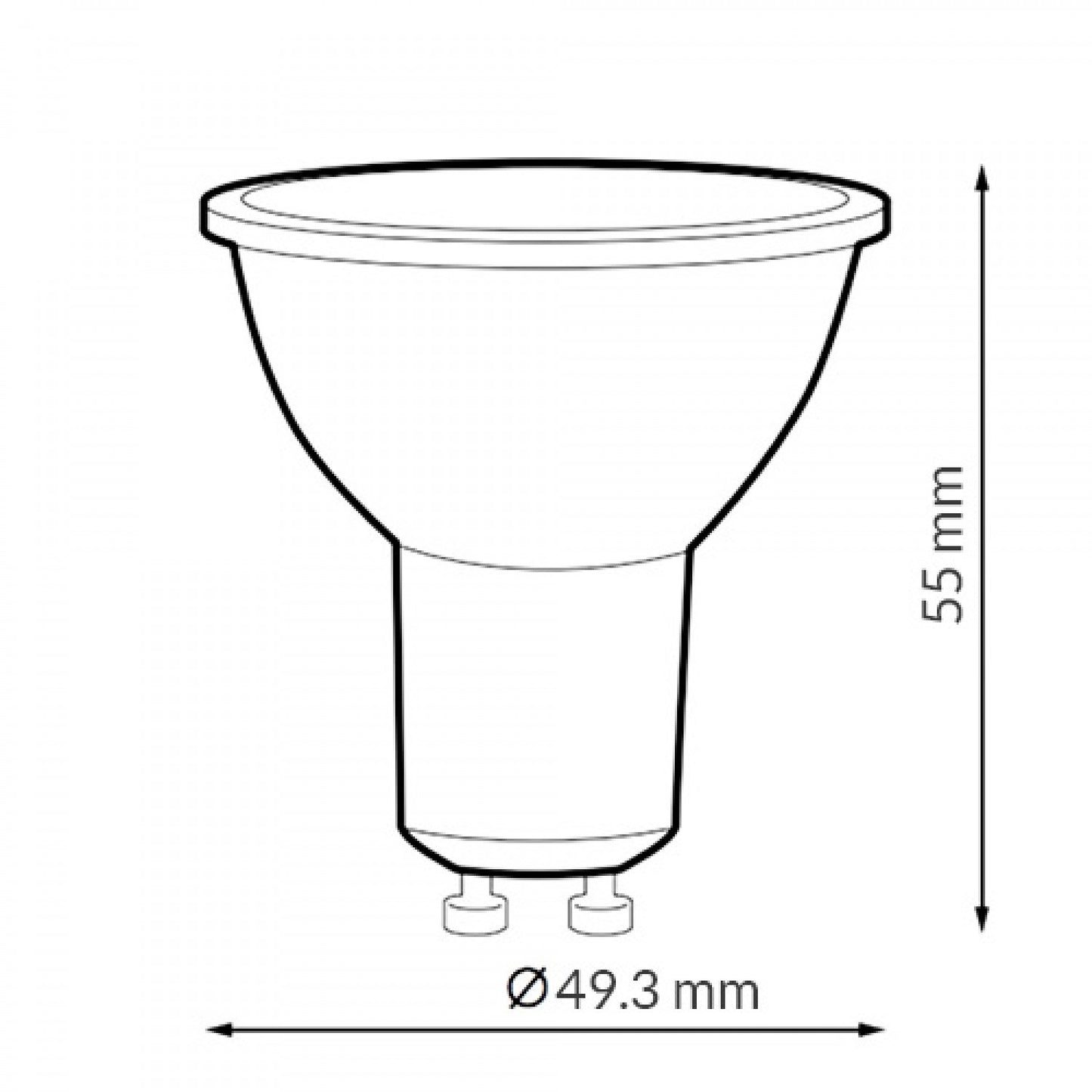 Bombeta LED GU10 220v 7w "ECO" (Pack 25 uts)