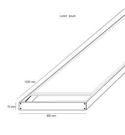 Marco superficie panel 120x30