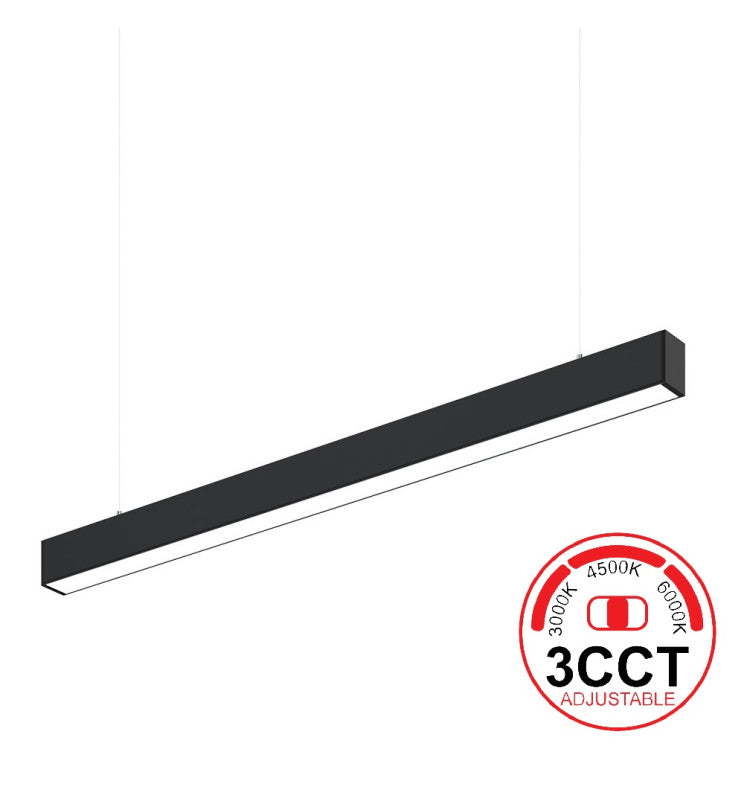 Pantalla lineal led CCT línea contínua negra