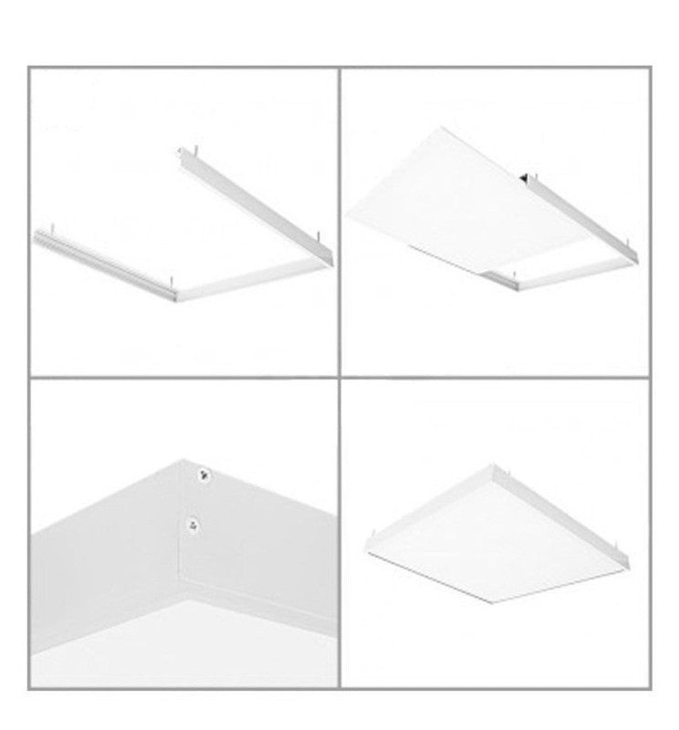 Kit de Superficie para Panel LED 60x60 es un producto diseñado específicamente para resolver las limitaciones de instalación de paneles LED en techos no desmontables, ofreciendo una solución segura, práctica y elegante. El kit de superficie para panel LED está fabricado en aluminio de alta calidad, con un acabado de pintura en polvo de color blanco. Incluye todos los accesorios necesarios para su montaje y fijación al techo.