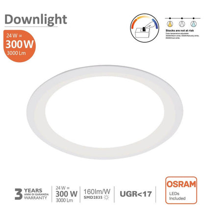 Downlight profesional UGR17 24w Osram