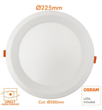 Downlight profesional UGR17 24w Osram