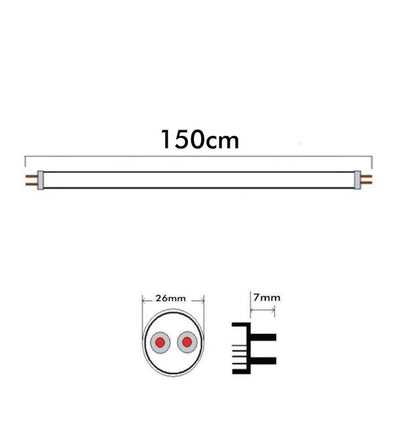 Tubo led 150cm 25w alto flujo (pack)