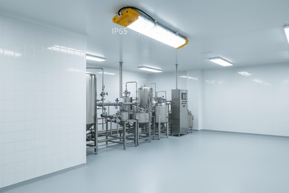 Pantalla estanca ATEX en planta de procesamiento alimentario