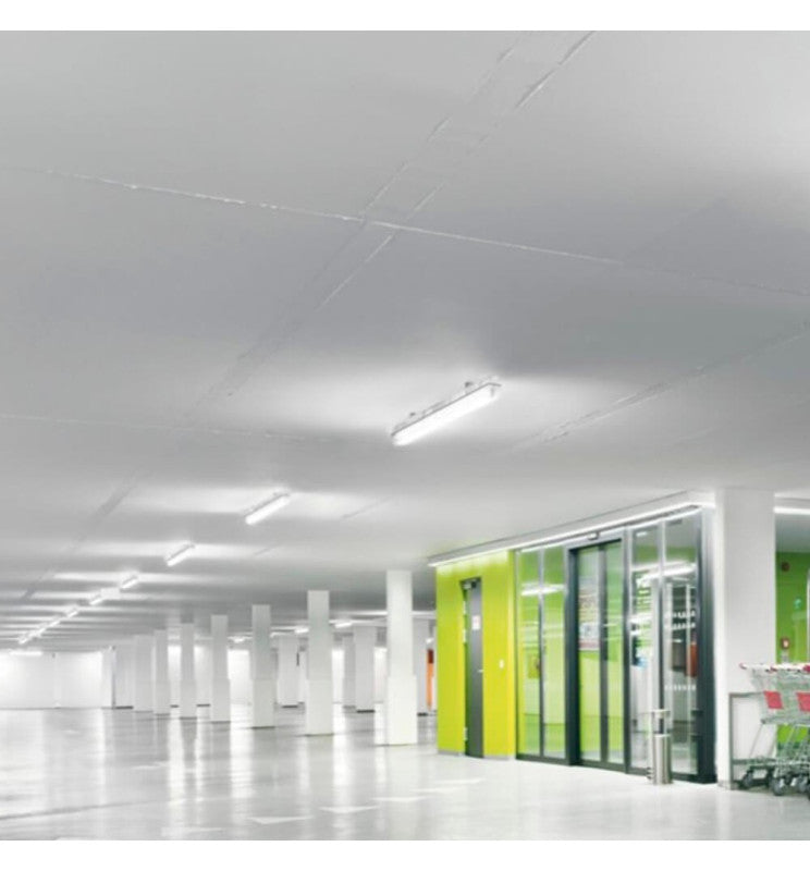 Pantalla estanca tubos led clips inox (pack)