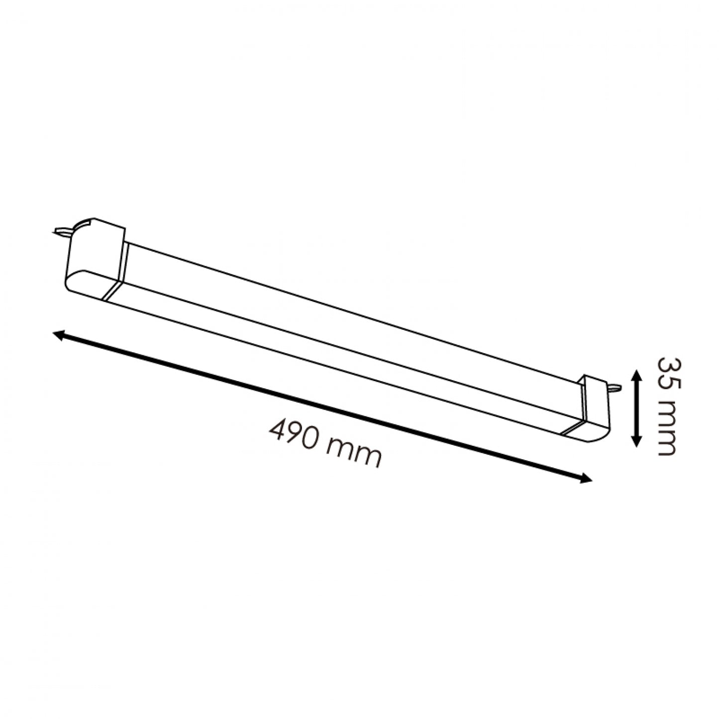 Pantalla lineal carril monofásico