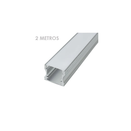 Perfil aluminio superficie alto (pack)
