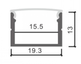 Perfil aluminio doble (pack)