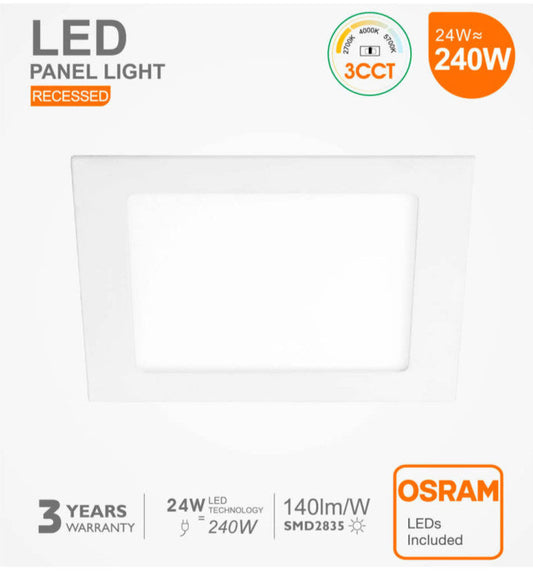 Downlight cuadrado 24w Osram