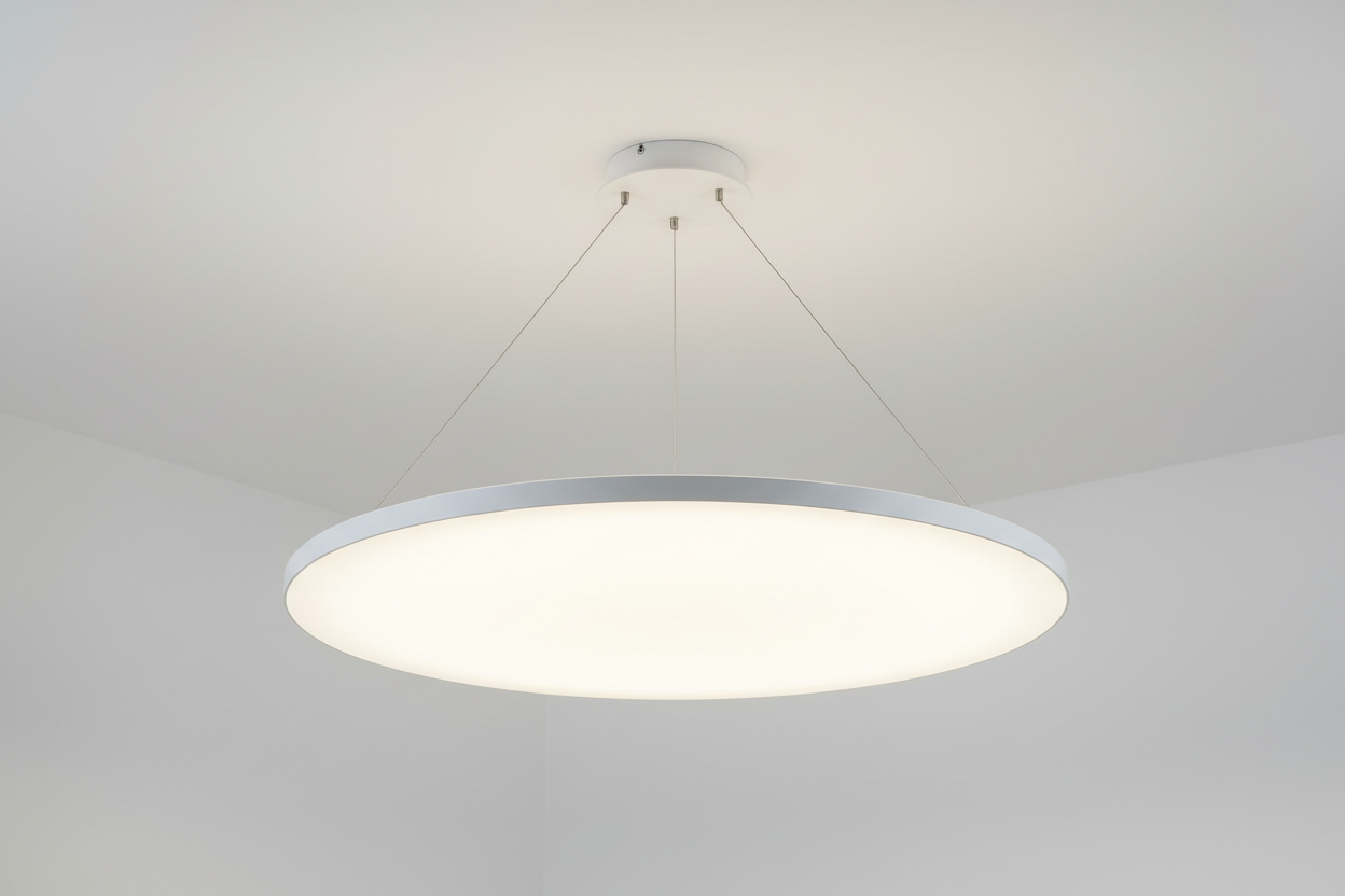 Plafón colgante LED circular 580mm iluminado