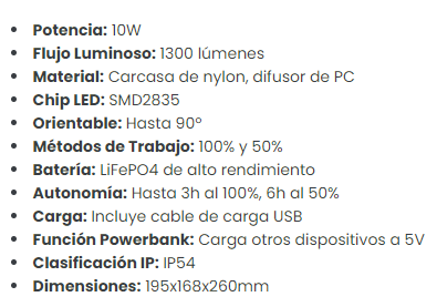 Proyector portátil recargable