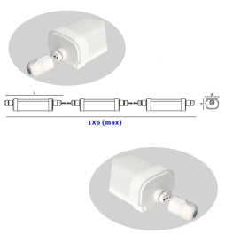 Pantalla estanca "eco" interconectable 45w