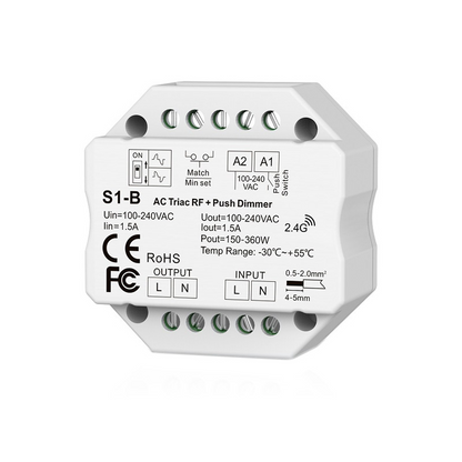 Regulador pastilla pulsador 220v