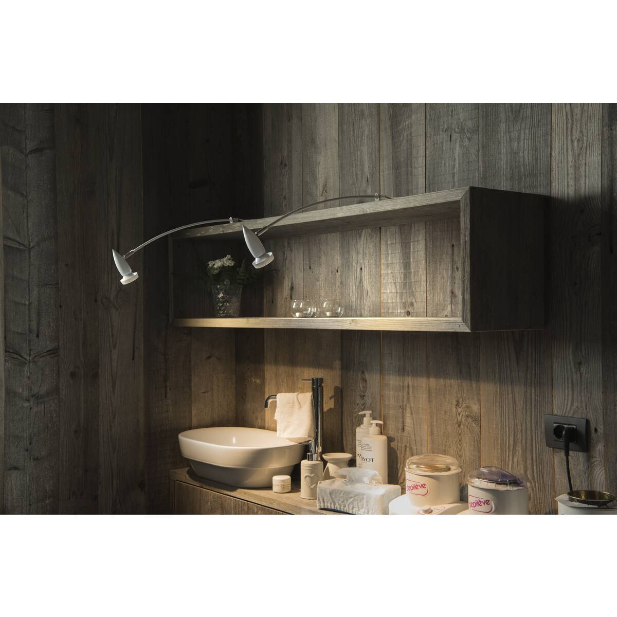 Aplique LED Display Blanco GU10 Orientable - Luminaria de Pared Moderna