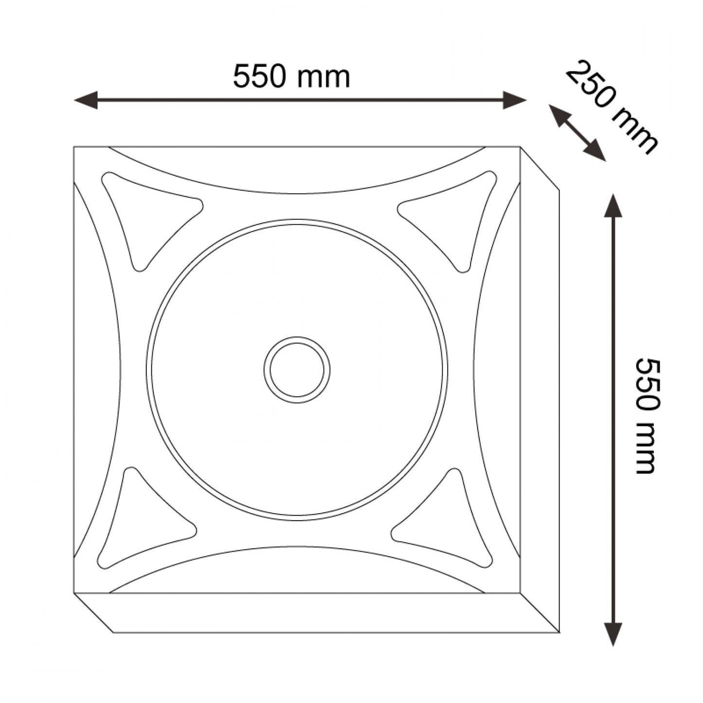 Ventilador techo registrable con luz