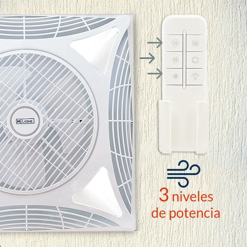 Ventilador techo registrable con luz