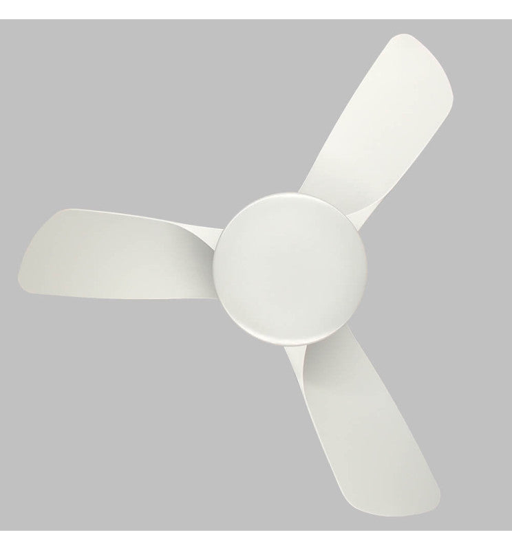 Ventilador de techo minimalista blanco con luz
