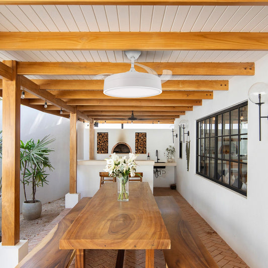 Ventilador techo circular con luz